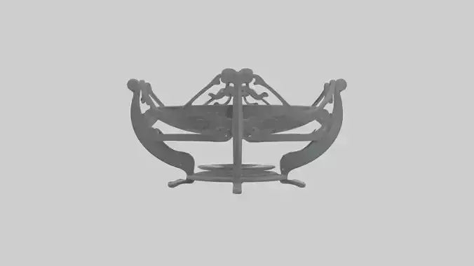 3D model Plate Stand model VR / AR / low-poly