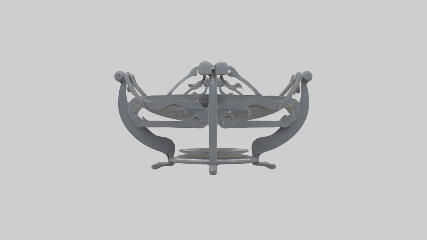3D model Plate Stand model VR / AR / low-poly