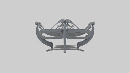 3D model Plate Stand model VR / AR / low-poly
