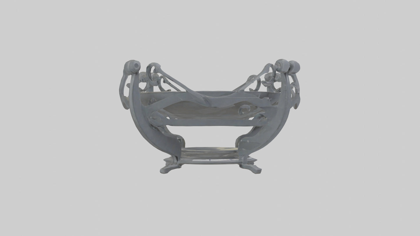3D model Plate Stand model VR / AR / low-poly