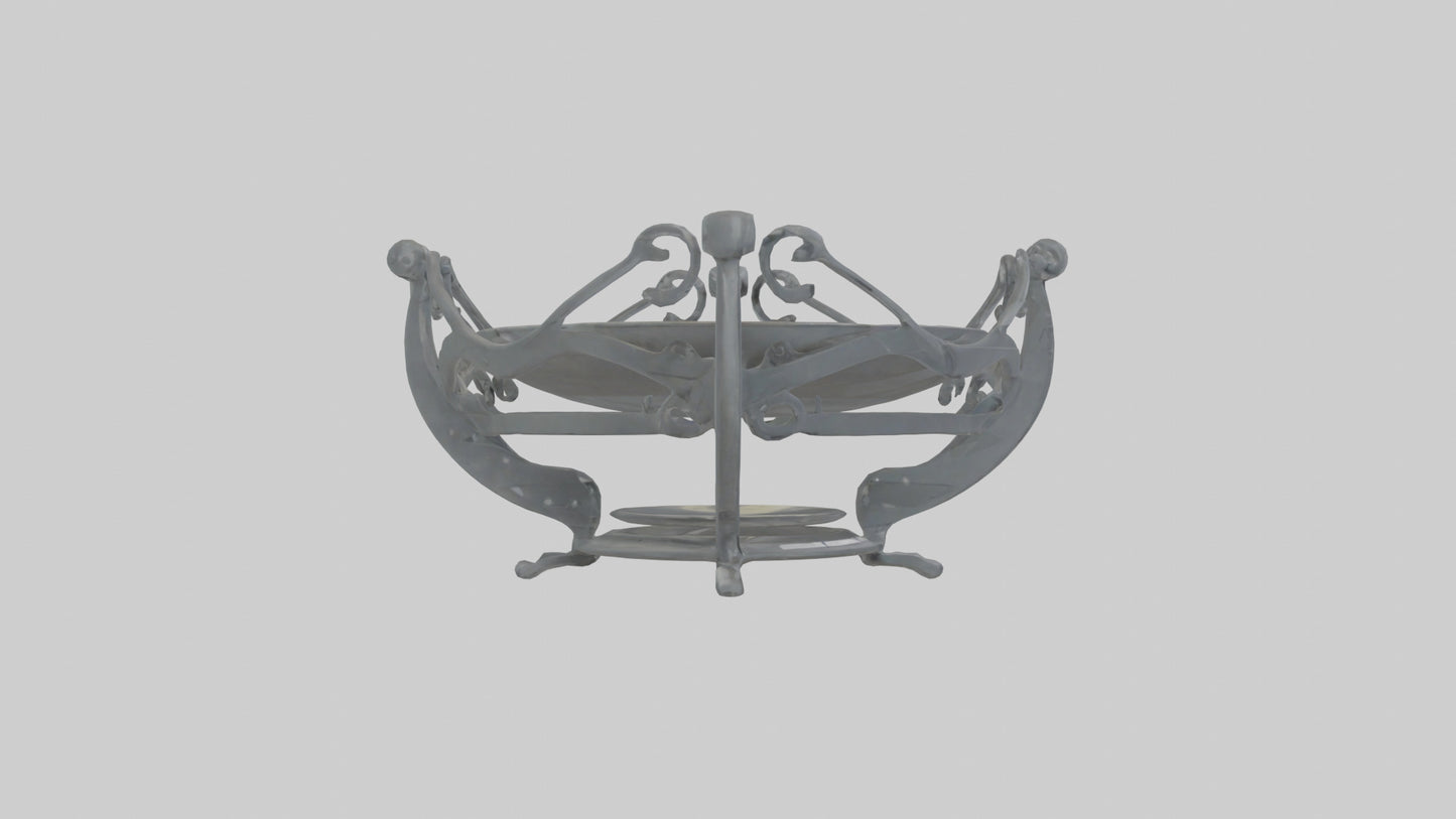 3D model Plate Stand model VR / AR / low-poly