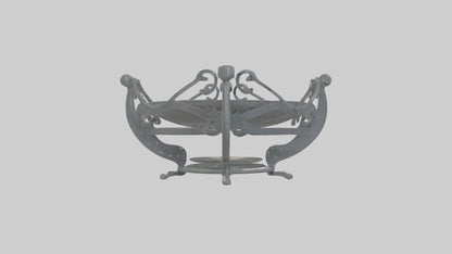 3D model Plate Stand model VR / AR / low-poly