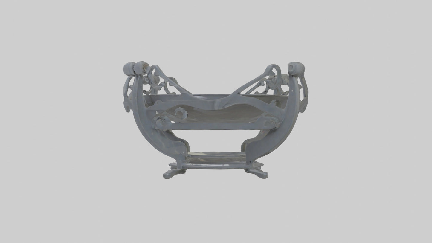 3D model Plate Stand model VR / AR / low-poly