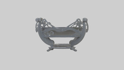 3D model Plate Stand model VR / AR / low-poly