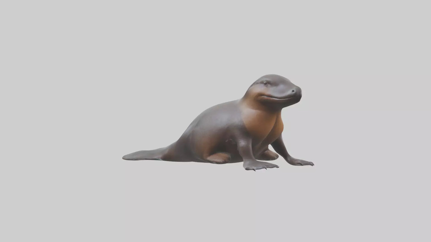 3D model Platypus sitting model VR / AR / low-poly
