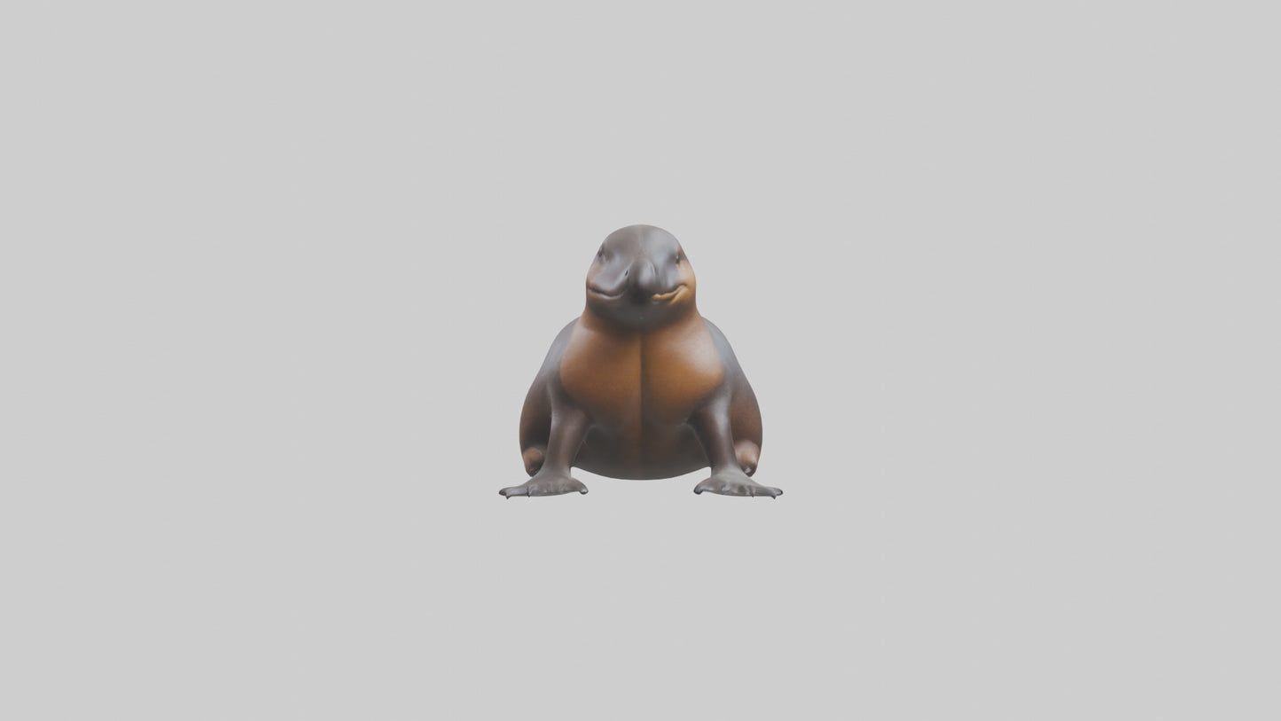 3D model Platypus sitting model VR / AR / low-poly
