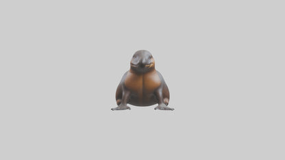 3D model Platypus sitting model VR / AR / low-poly
