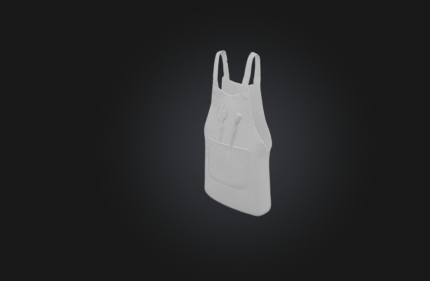 3D model plumber apron VR / AR / low-poly