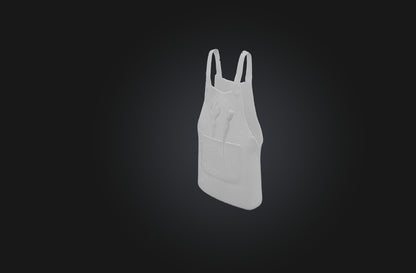 3D model plumber apron VR / AR / low-poly