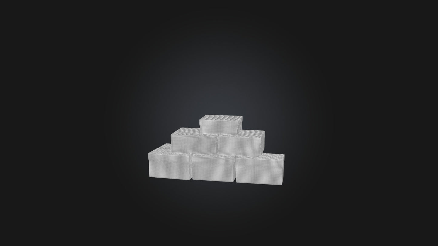 3D model Plyo Box Set VR / AR / low-poly