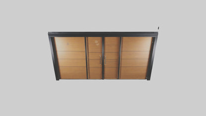 3D model Pocket sliding door model VR / AR / low-poly