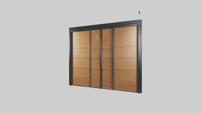 3D model Pocket sliding door model VR / AR / low-poly