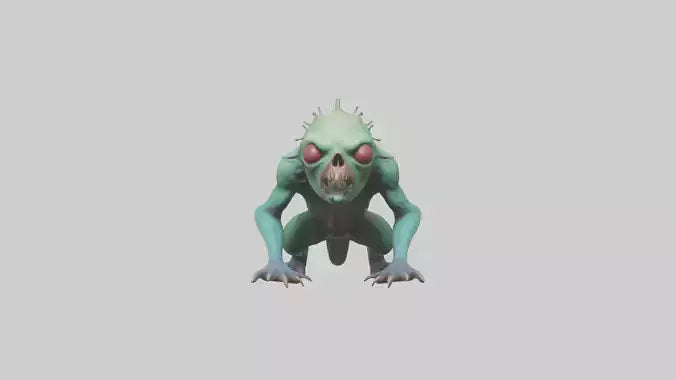 3D model Poisoned creature model VR / AR / low-poly