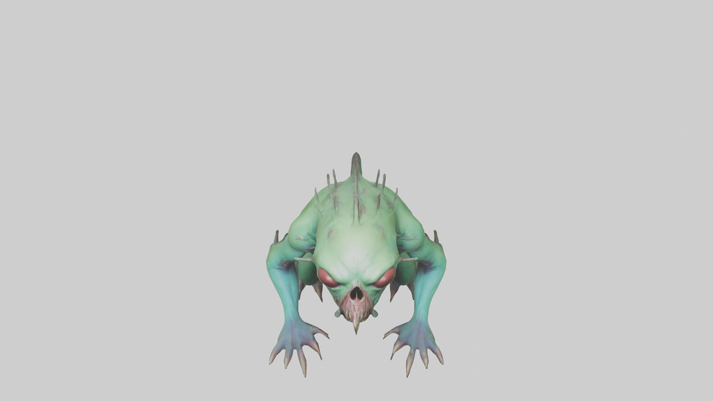 3D model Poisoned creature model VR / AR / low-poly