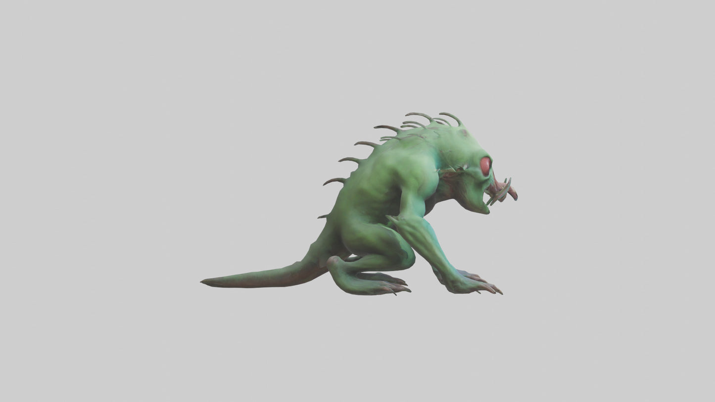 3D model Poisoned creature model VR / AR / low-poly
