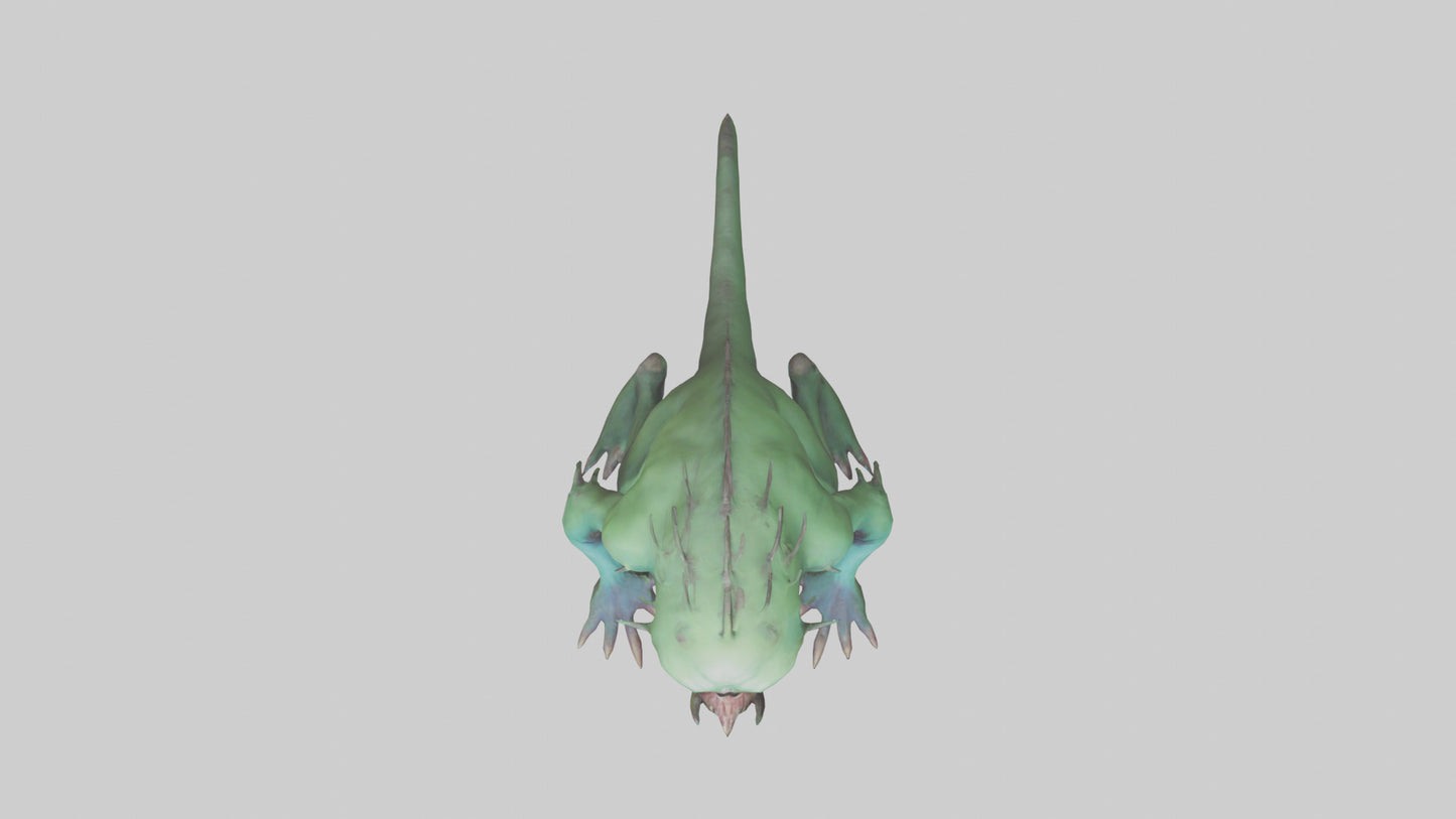 3D model Poisoned creature model VR / AR / low-poly