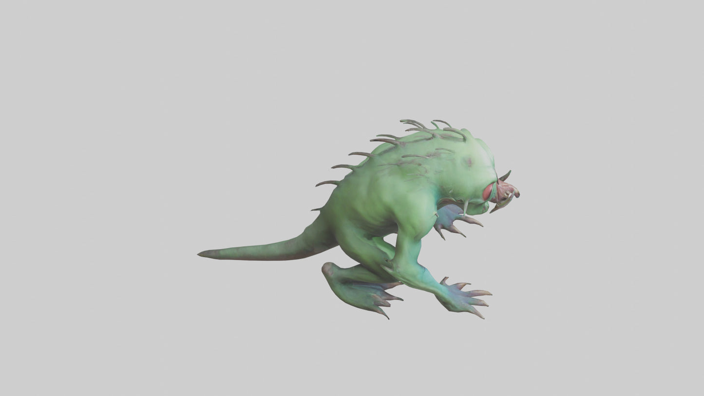 3D model Poisoned creature model VR / AR / low-poly