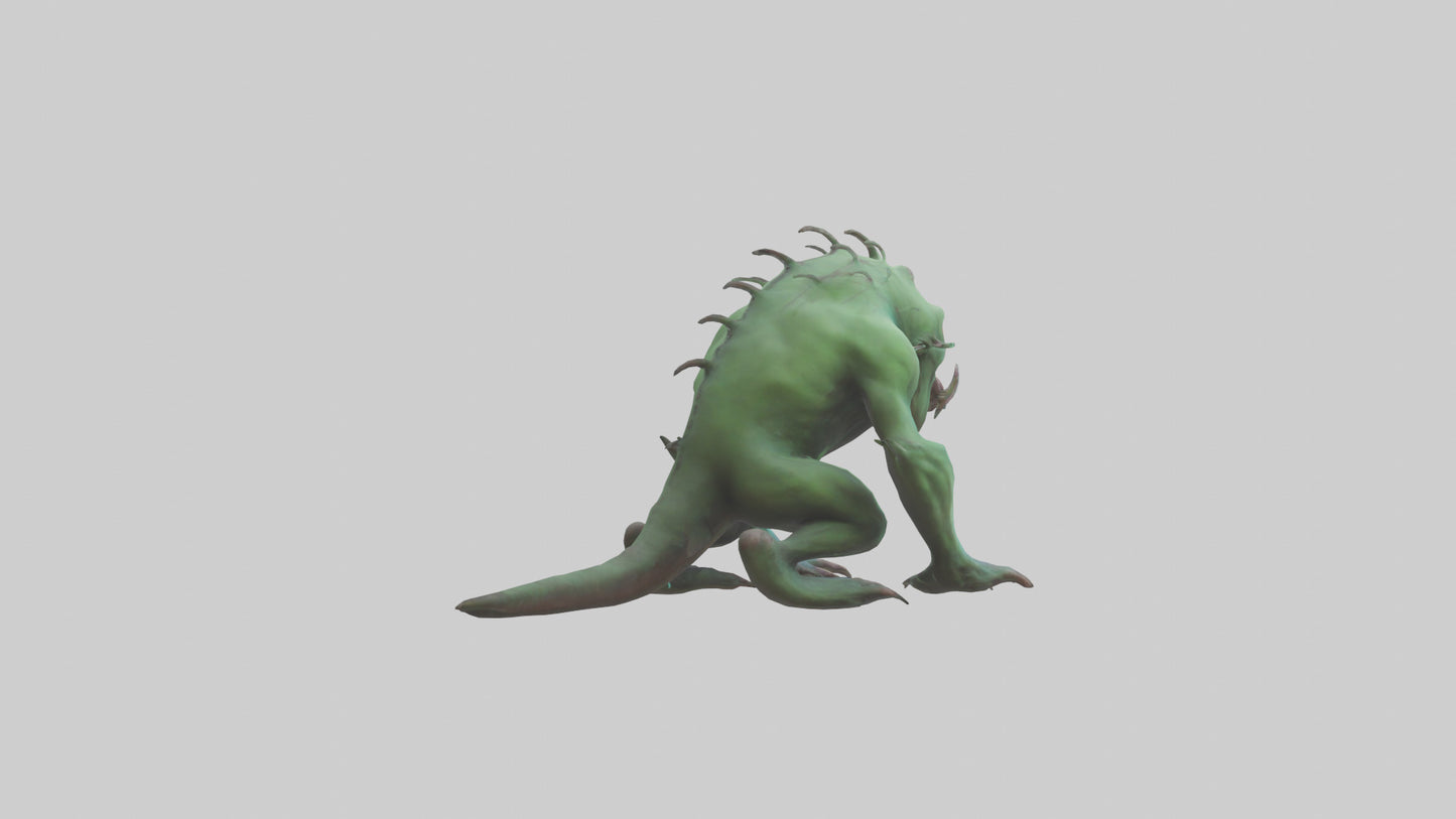 3D model Poisoned creature model VR / AR / low-poly