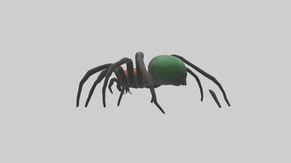 3D model Poisonous spider model VR / AR / low-poly