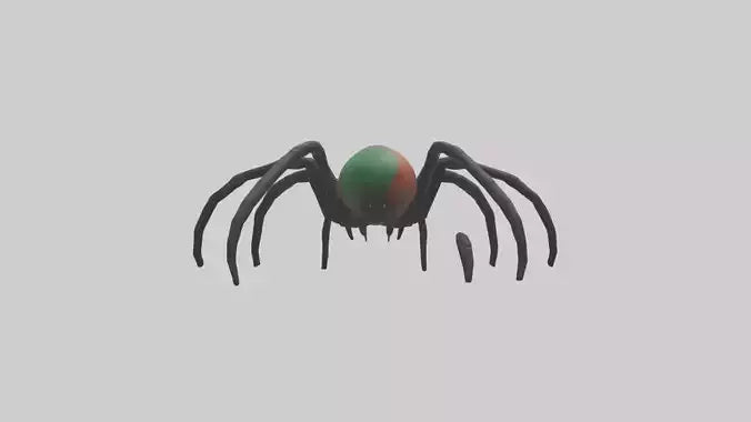 3D model Poisonous spider model VR / AR / low-poly