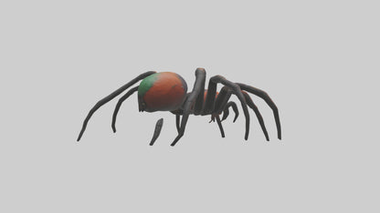 3D model Poisonous spider model VR / AR / low-poly