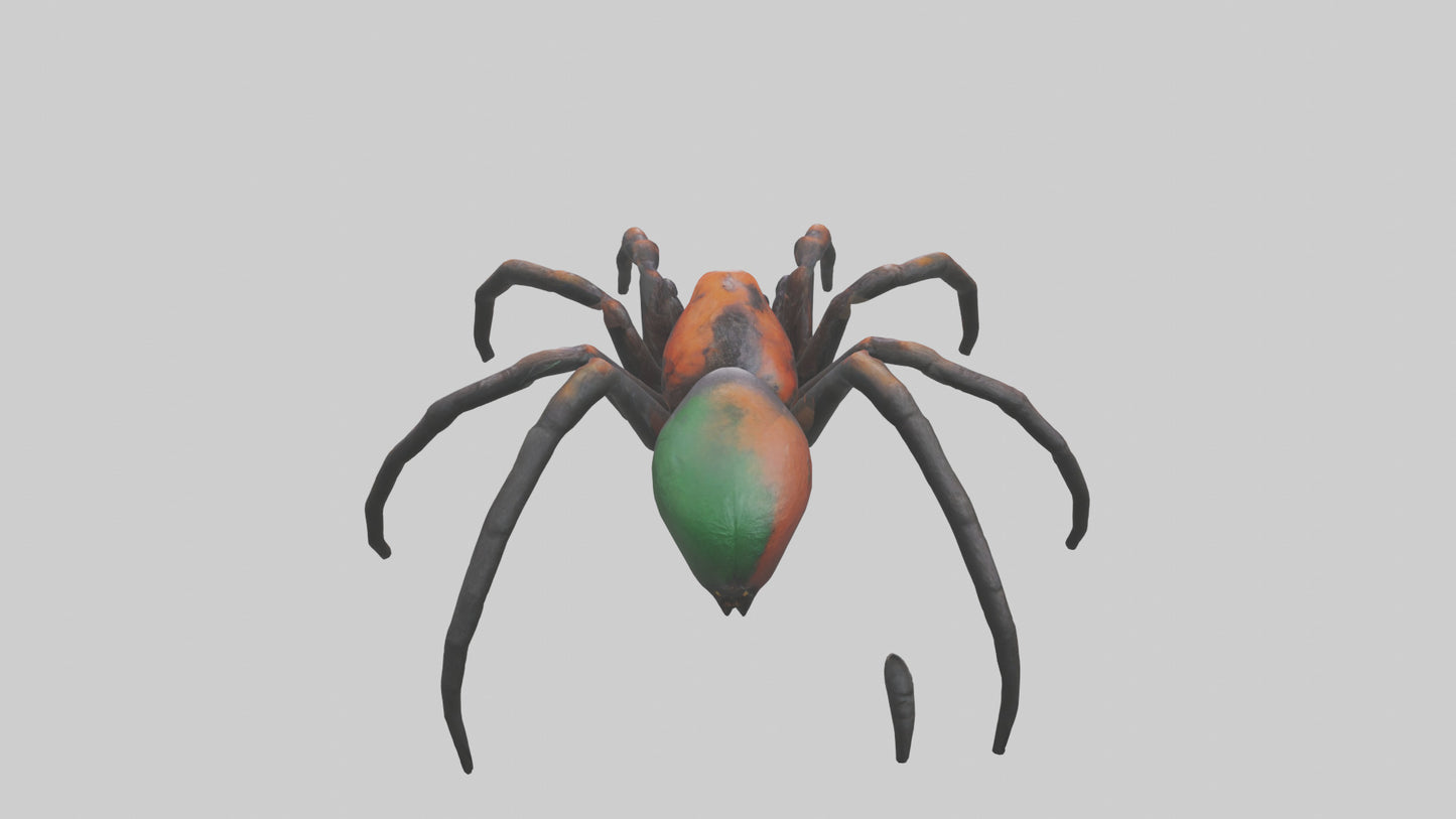 3D model Poisonous spider model VR / AR / low-poly