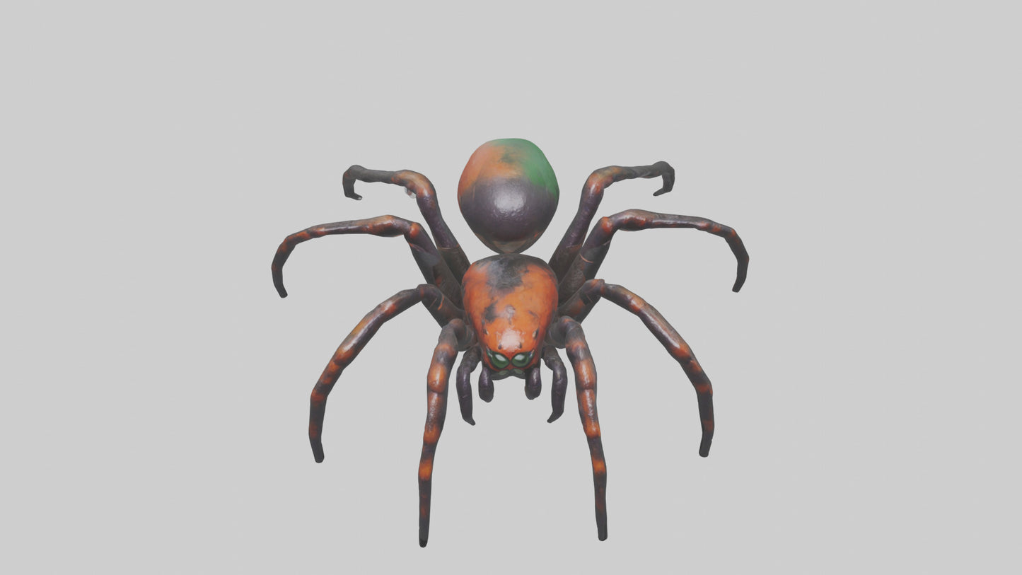 3D model Poisonous spider model VR / AR / low-poly