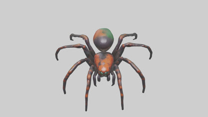 3D model Poisonous spider model VR / AR / low-poly