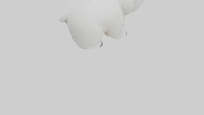 3D model Polar Bear Cub Figurine model VR / AR / low-poly