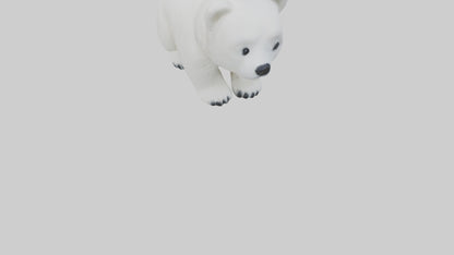 3D model Polar Bear Cub Figurine model VR / AR / low-poly