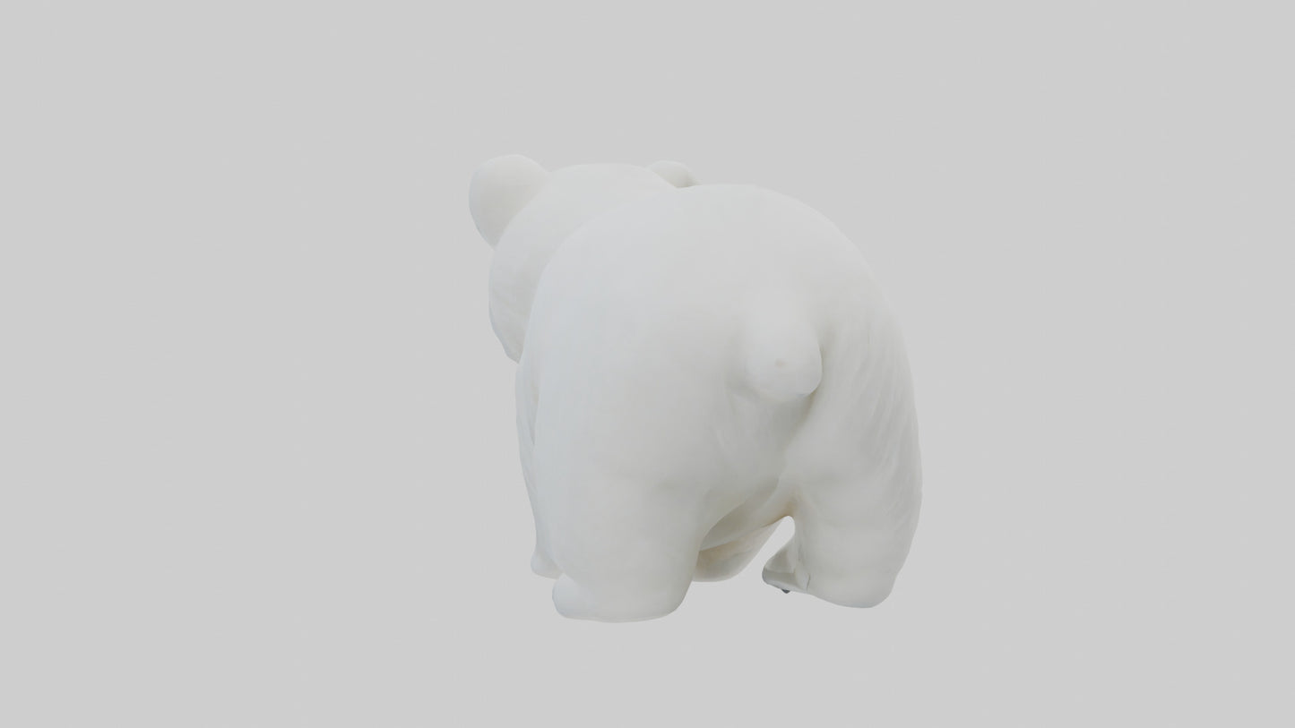 3D model Polar Bear Cub Figurine model VR / AR / low-poly