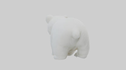 3D model Polar Bear Cub Figurine model VR / AR / low-poly