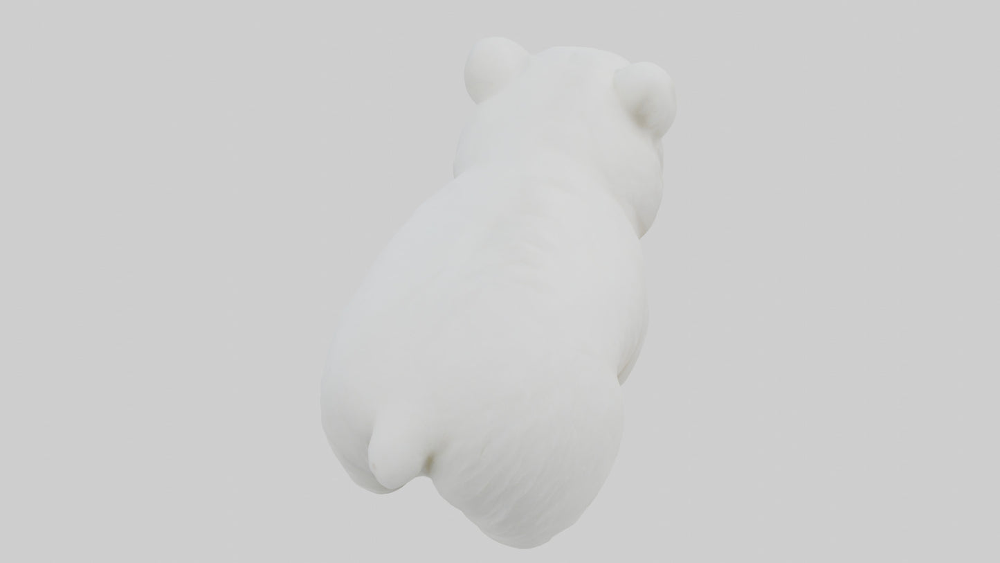 3D model Polar Bear Cub Figurine model VR / AR / low-poly