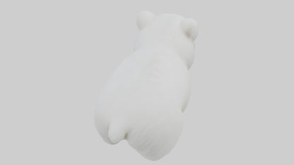3D model Polar Bear Cub Figurine model VR / AR / low-poly
