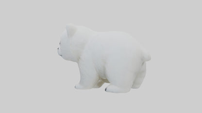 3D model Polar Bear Cub Figurine model VR / AR / low-poly