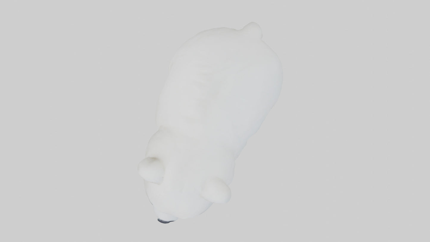 3D model Polar Bear Cub Figurine model VR / AR / low-poly
