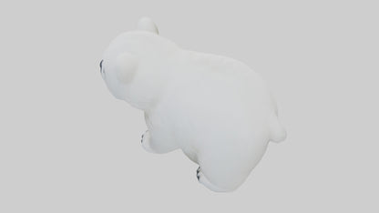 3D model Polar Bear Cub Figurine model VR / AR / low-poly