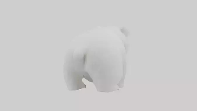 3D model Polar Bear Cub Figurine model VR / AR / low-poly