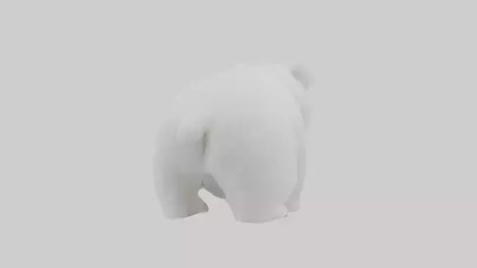 3D model Polar Bear Cub Figurine model VR / AR / low-poly