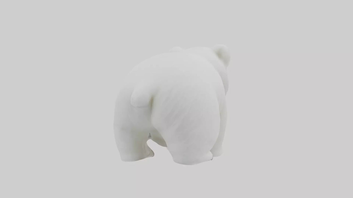 3D model Polar Bear Cub Figurine model VR / AR / low-poly