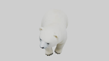 3D model Polar Bear cub playing model VR / AR / low-poly