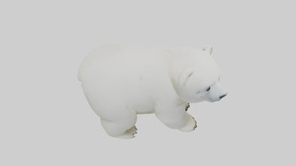 3D model Polar Bear cub playing model VR / AR / low-poly