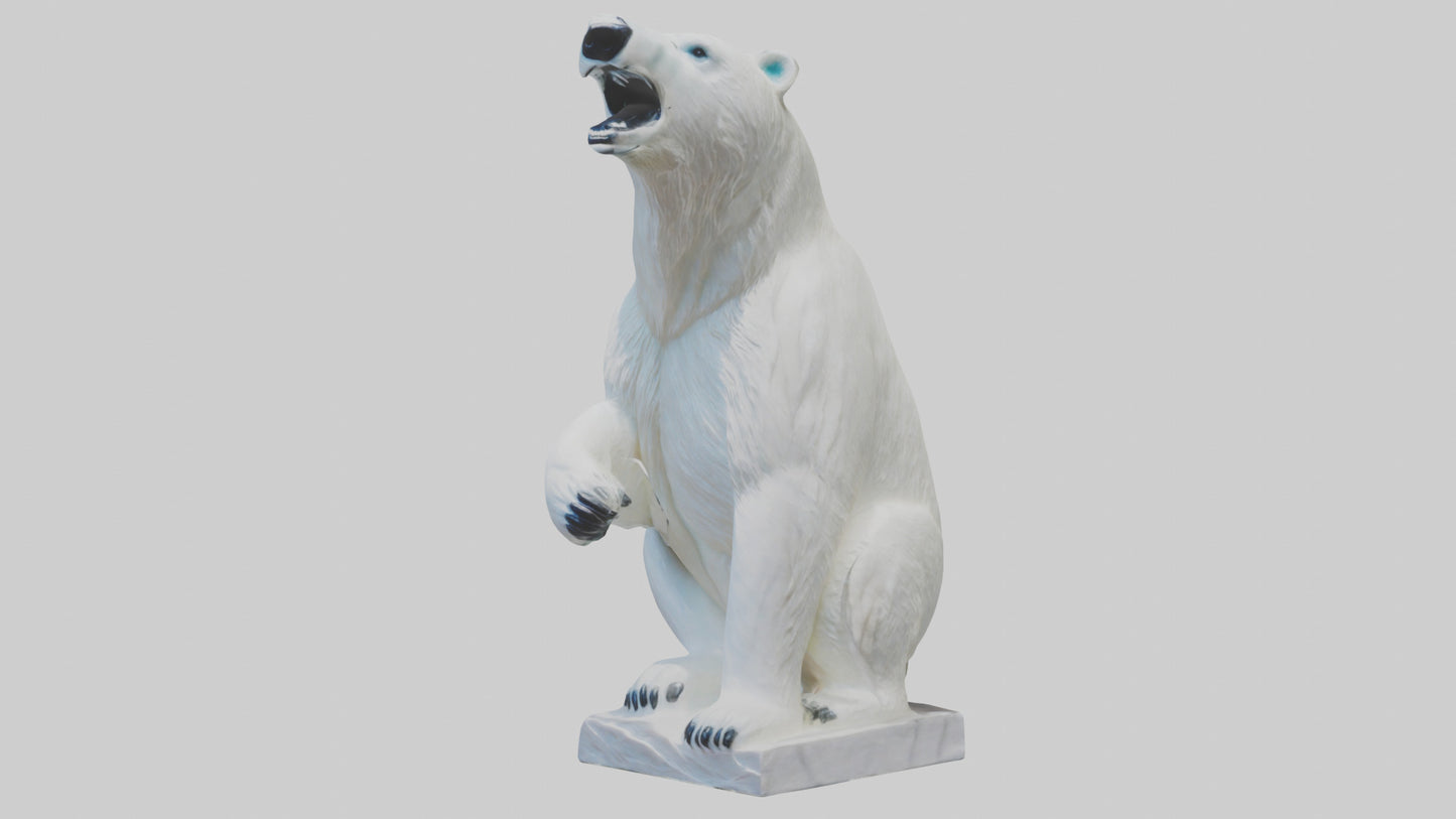3D model Polar Bear statue model VR / AR / low-poly