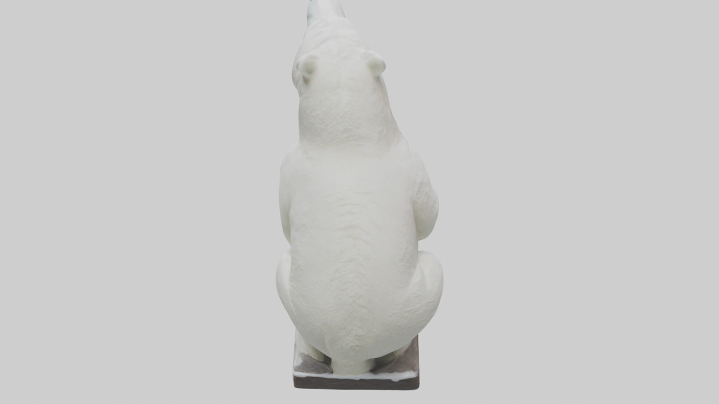 3D model Polar Bear statue model VR / AR / low-poly