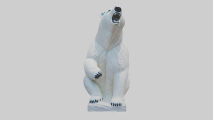 3D model Polar Bear statue model VR / AR / low-poly