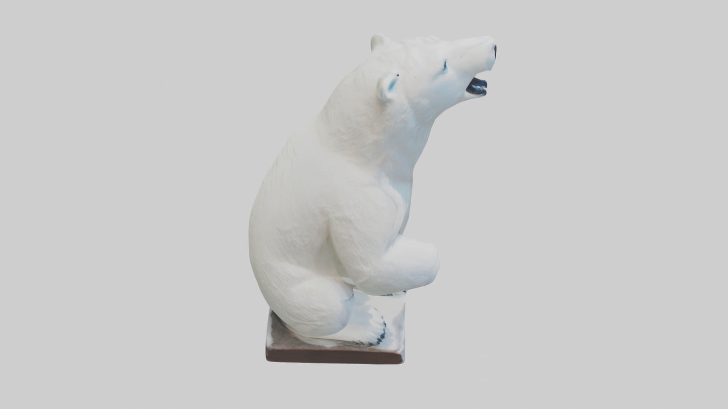 3D model Polar Bear statue model VR / AR / low-poly