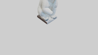 3D model Polar Bear statue model VR / AR / low-poly