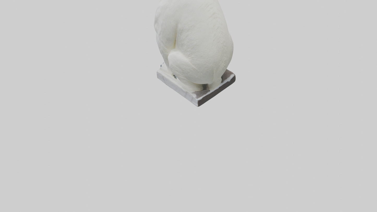 3D model Polar Bear statue model VR / AR / low-poly