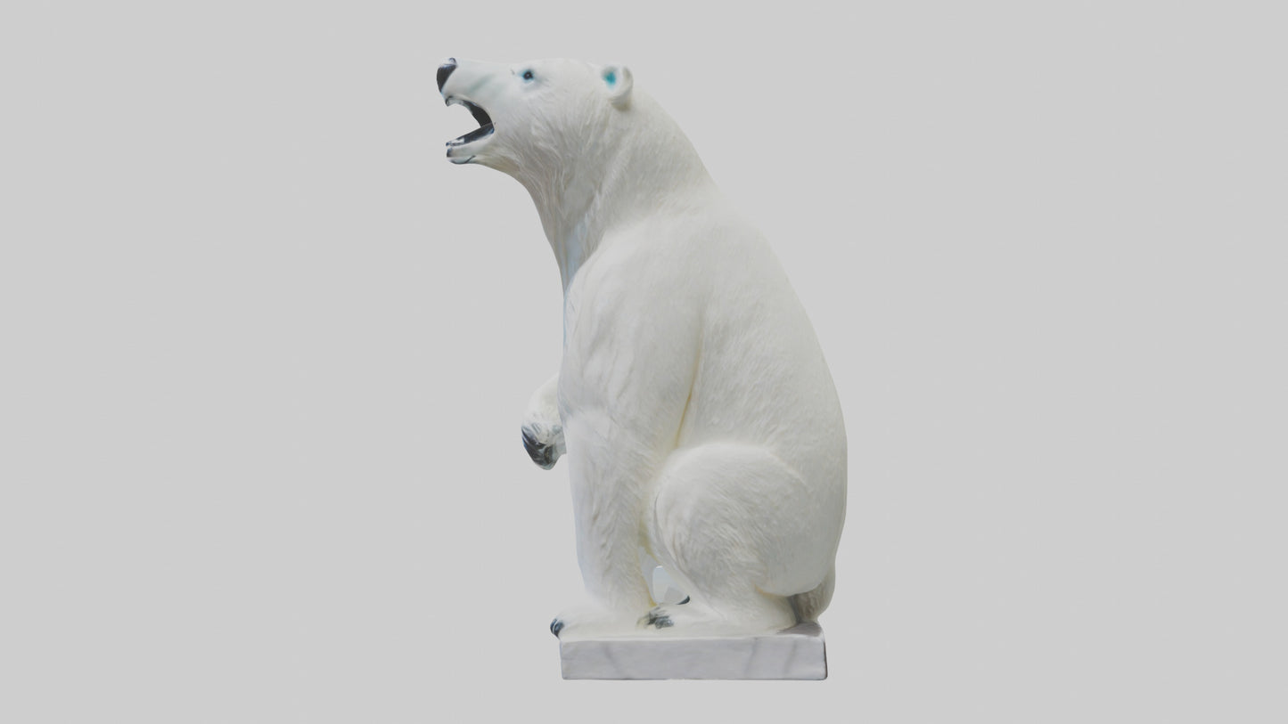 3D model Polar Bear statue model VR / AR / low-poly