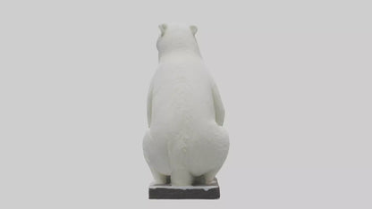 3D model Polar Bear statue model VR / AR / low-poly